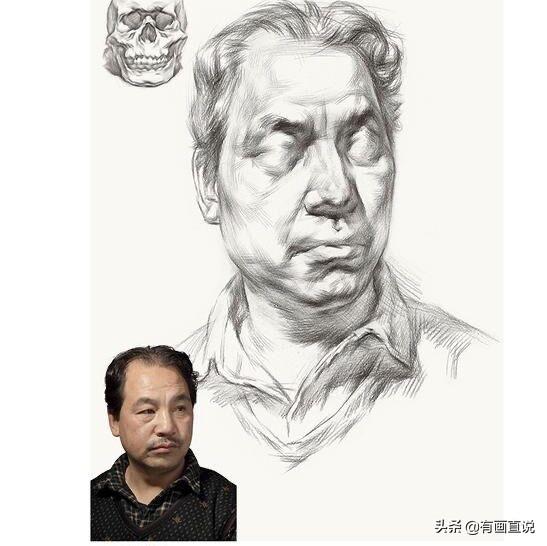 橡皮头，微信头像，橡皮头（分享结构素描高清临摹素材60张）