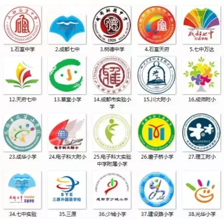 中学校徽（成都85所中小学校徽大起底）