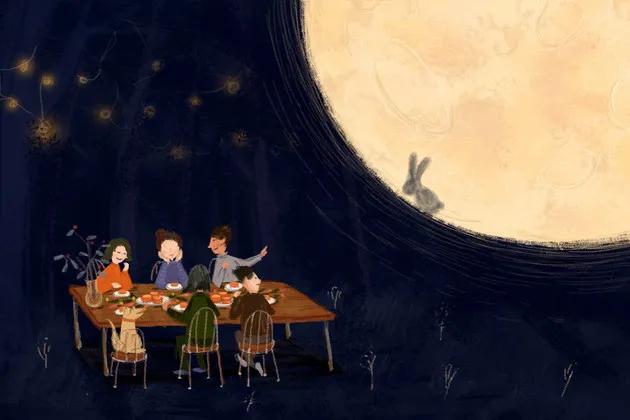 中秋节的玉兔怎么画，中秋节的玉兔怎么画图片（课例，水粉-赏月<兔子>）