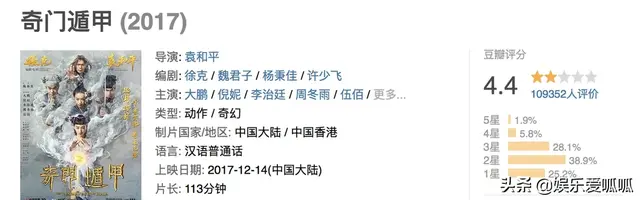 奇门遁甲演员表，奇门遁甲电影千年妖王演员表（《奇门遁甲》豆瓣4.4分）