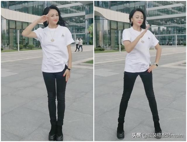 曹颖大肚照，曹颖老公的照片（穿白T恤紧身裤大秀麻杆腿）