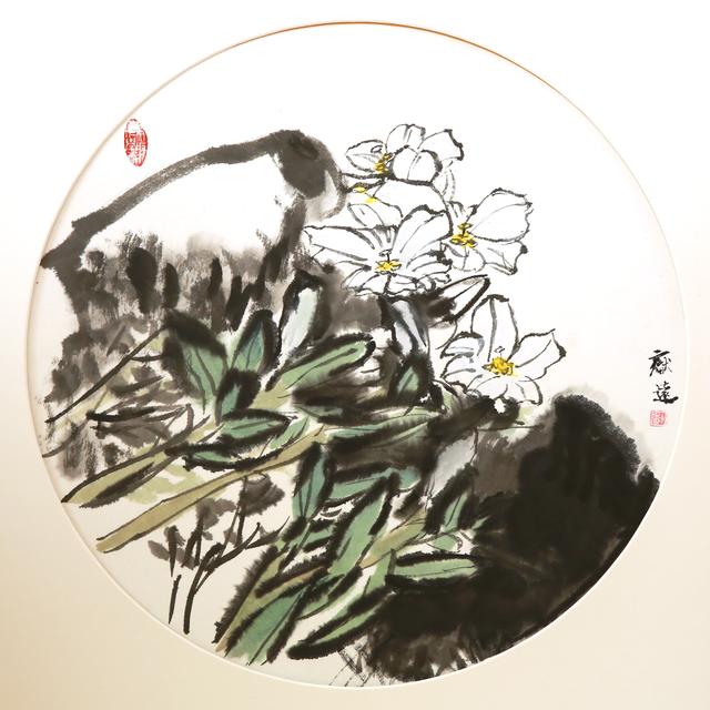荷花池简笔画，荷花池简笔画手绘（美丽云浮——2020年云浮市庆祝六一儿童节少儿书画作品展）