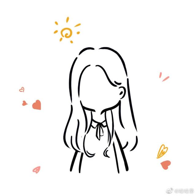 简笔画头像/可爱微信，简笔画头像/可爱（简笔画线条头像）