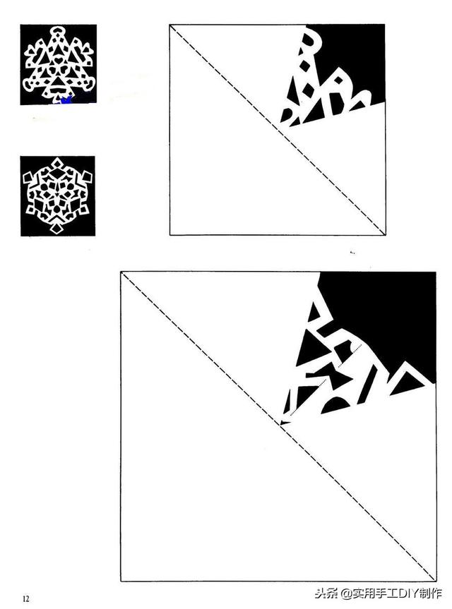 100种剪纸窗花教程图解，窗花剪纸教程图解（40多种雪花窗花剪纸图案）