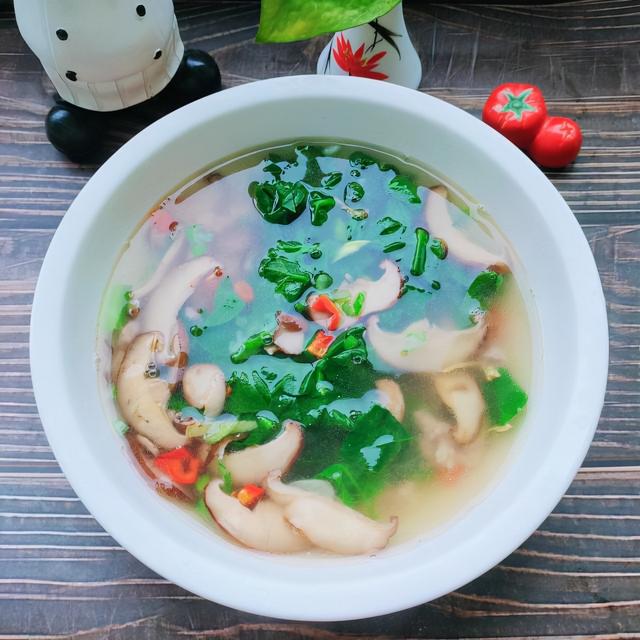 香菇肉片汤的制作方法，香菇肉末青菜汤