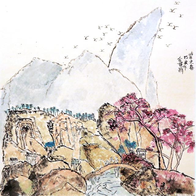 荷花池简笔画，荷花池简笔画手绘（美丽云浮——2020年云浮市庆祝六一儿童节少儿书画作品展）