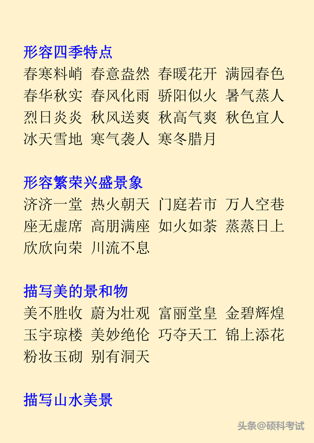 汉语成语大全简单，把这份成语给孩子打印贴墙上背熟