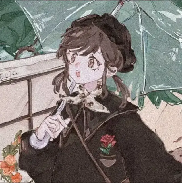 唯美的红色长发动漫卡通女生头像 鹿昔微信，唯美的红色长发动漫卡通女生头像 鹿昔（可可爱爱，运气不坏）