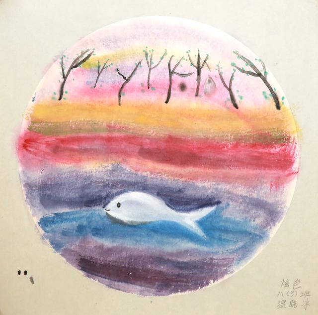 荷花池简笔画，荷花池简笔画手绘（美丽云浮——2020年云浮市庆祝六一儿童节少儿书画作品展）