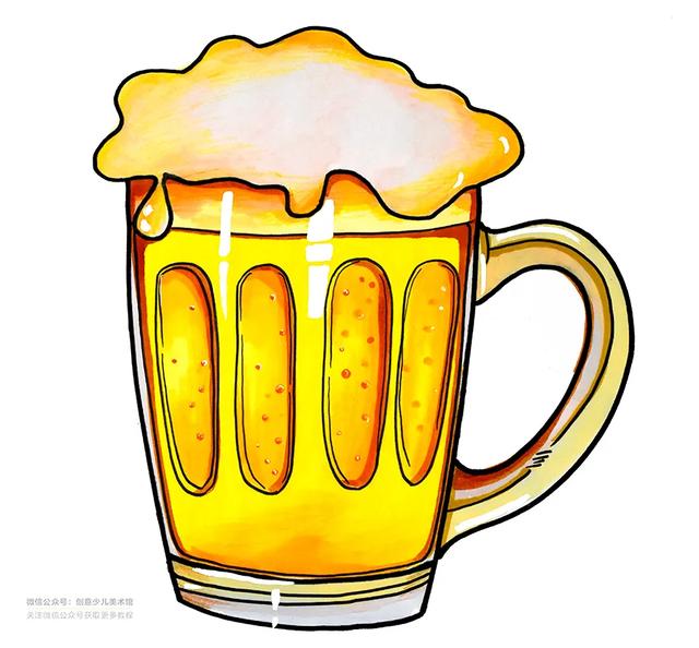 简笔画麦穗的画法,麦穗的简笔画法怎么画(色彩的创意表达《一杯啤酒) 简笔画麦穗的画法,麦穗的简笔画法怎么画(色彩的创意表达《一杯啤酒)