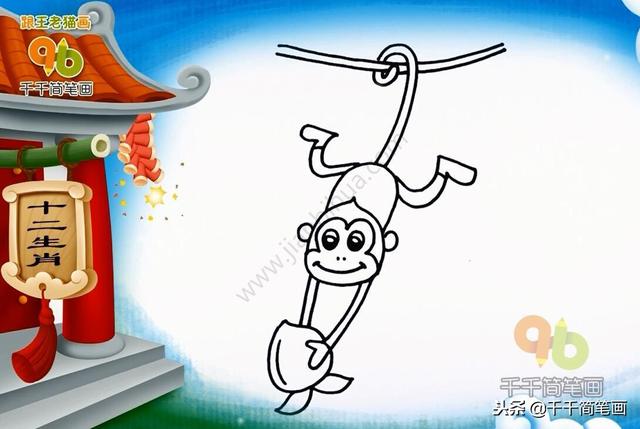 蛇的画法简笔画图片，蛇的画法（十二生肖的故事简笔画）