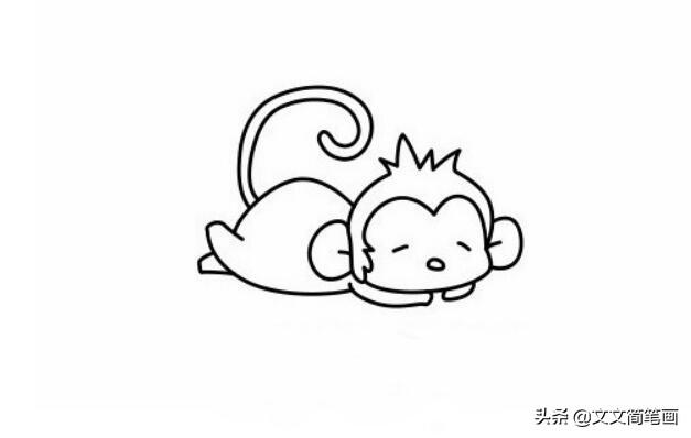 猴子简笔画，猴子简笔画 简单 可爱（小猴子的简笔画分解教程）