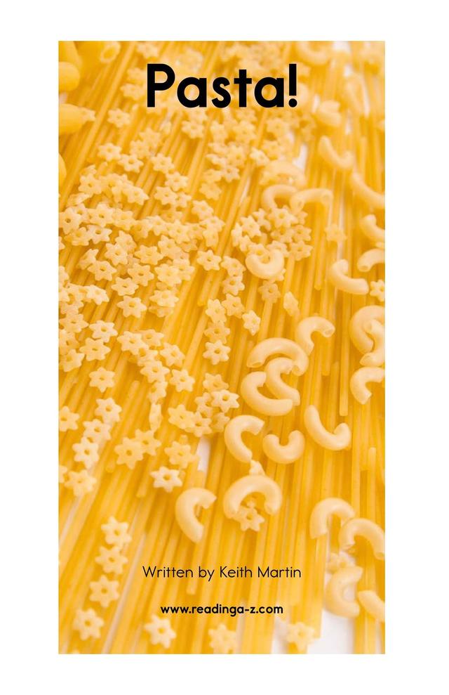 pasta是什么意思英语，pasta是什么意思（RAZ分级读物aa级——《Pasta》）