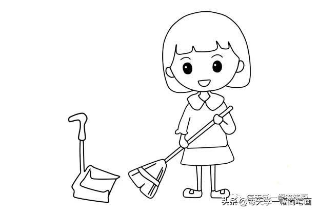 横幅简笔画带字，每天学一幅简笔画--五一劳动节劳动最光荣简笔画画法步骤图解大全