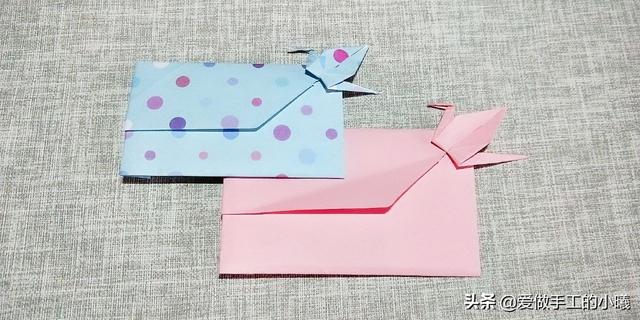 小学生必备自制信封图解步骤，小学生必备自制信封图解步骤图片（千纸鹤信封折纸教程）
