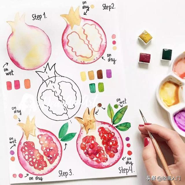 手帐怎么画简单又漂亮，如何画手账简笔画（清新高颜值夏日手账素材分解步骤）
