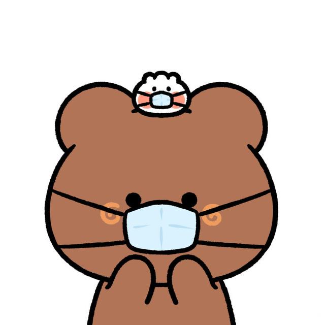 戴口罩的卡通图片，ㅤ|戴口罩卡通头像微信（戴口罩的小动物卡通头像）