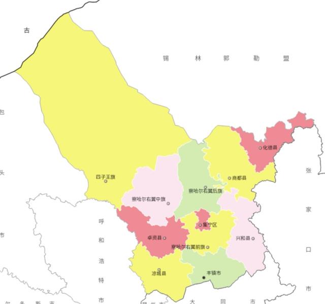 乌盟地区地图图片