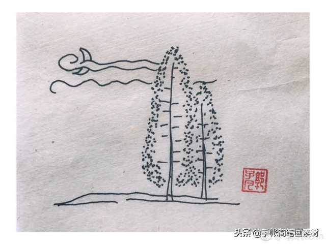 画简笔画：风景，风景画画简笔画（风景小画~寥寥几笔）