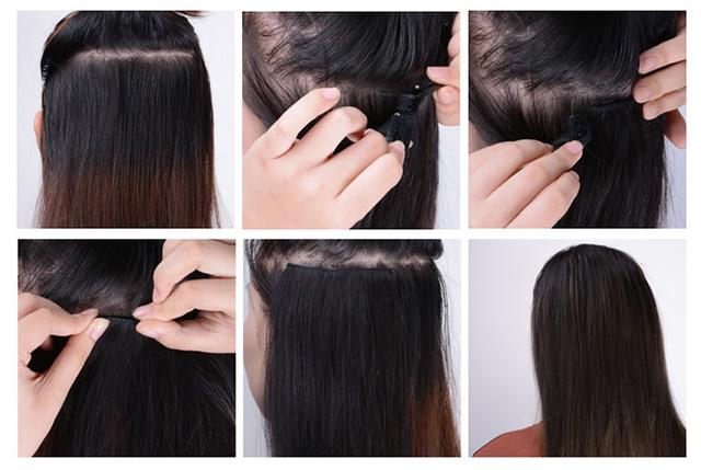 短假发怎么带 带短假发方法，短假发怎么带（接发片一片式戴法教程）