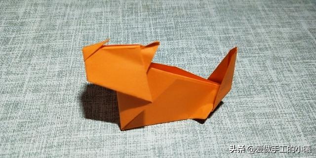 折纸小狗简单教程，简单的小狗折纸教程（简单可爱小狗折纸）
