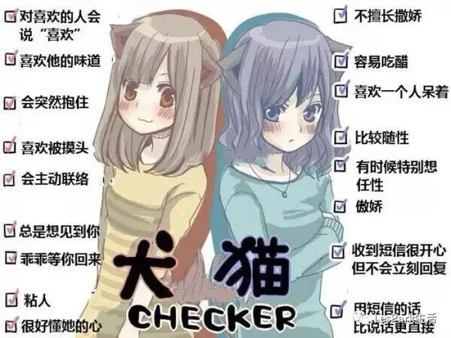 猫系女友和狗系女友的区别，什么是犬系女友和猫系女友（你是犬系还是猫系）