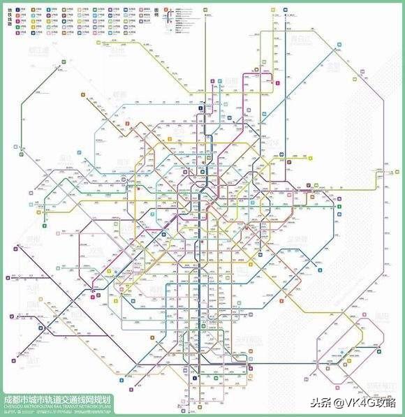 成都地铁25号线最新线路，一共有46条轨道交通线路