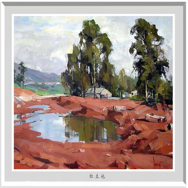 风景水粉画，风景水粉画山水（陆琦水粉风景写生作品）