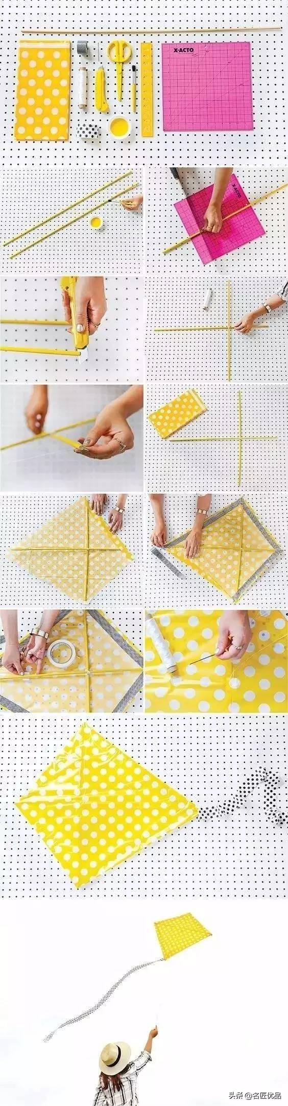 风筝怎么绑线，带孩子做一个属于自己的创意风筝（风筝怎么绑线图解 教程）