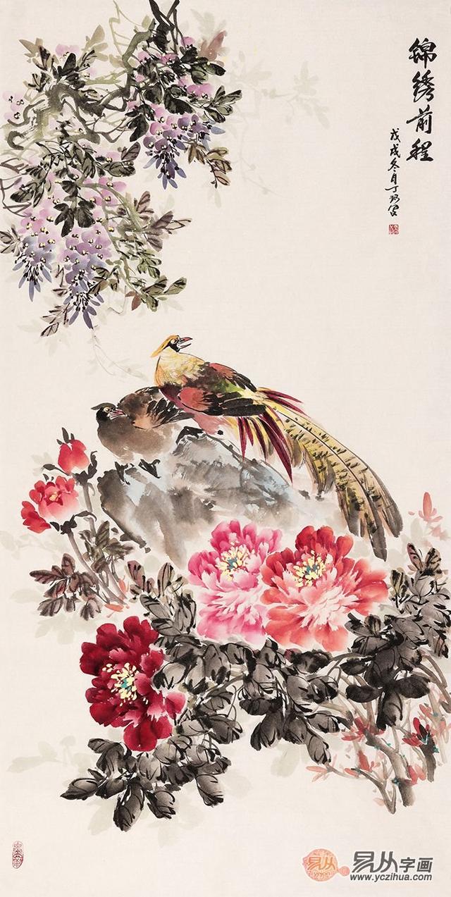 牡丹鉴赏实力画家笔下的牡丹风华，实力画家笔下的牡丹风华
