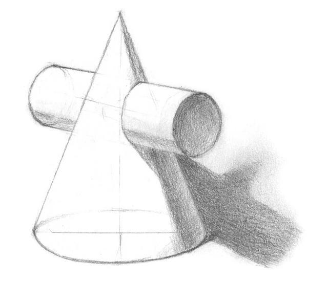 石膏几何体，石膏几何体素描教程（分步骤讲解三种石膏几何体画法）