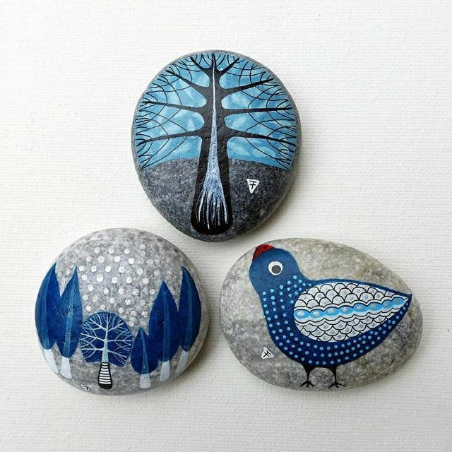 鹅卵石画画，那么龙是真的存在过吗（彩色比黑白更好看）