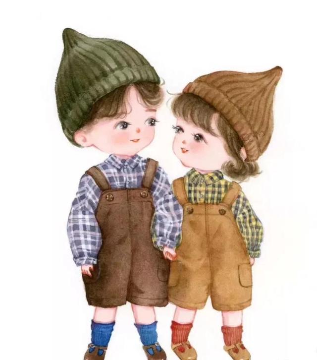 姐弟头像专属一人一张，姐弟头像微信（兄弟姐妹手绘头像<10.3>）