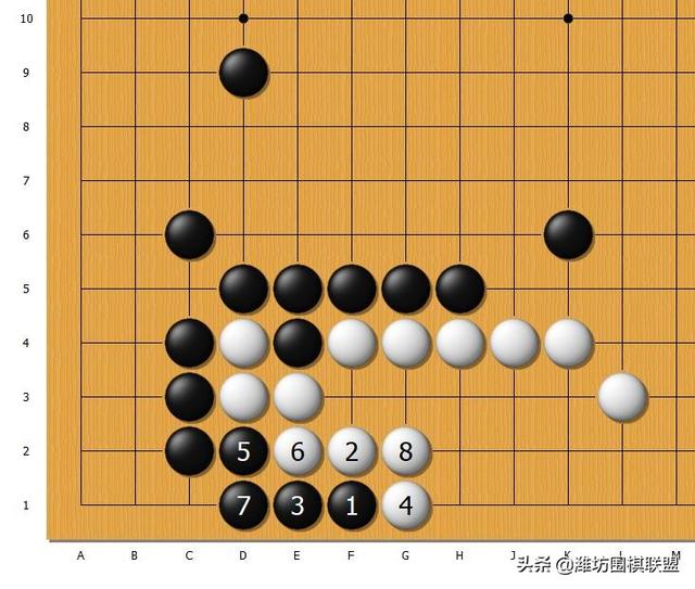 围棋三十六种杀法，围棋的基本杀法——虎口逃生杀法（8种\