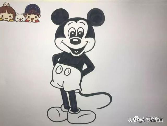 一分钟画出米奇的简笔画，米奇简笔画简单（童话经典：米老鼠简笔画）