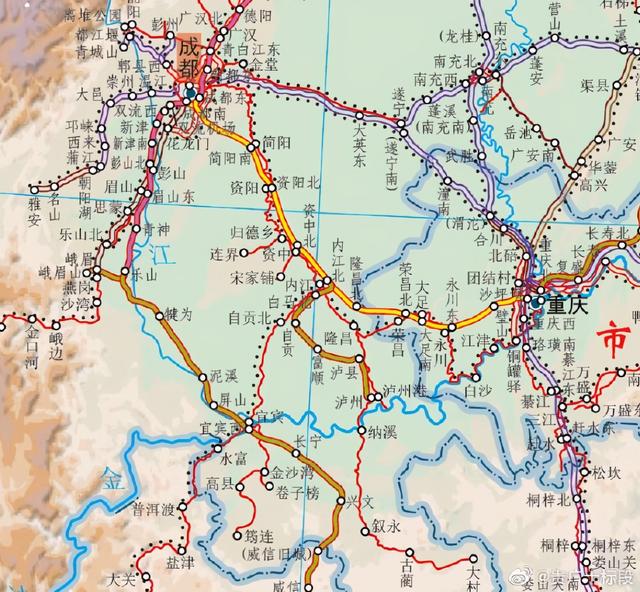 中国铁路干线分布图，全国铁路线路图（中国铁路营业线路图更新版）