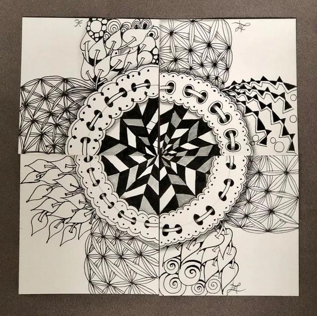 用圆规画出的精美图案，怎样用圆规画好看的图案（画出简单有创意的装饰禅绕画）