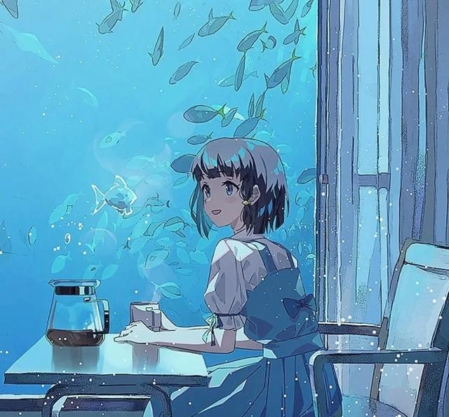 蓝色系头像微信，蓝色系头像（超纯净的治愈蓝色系头像）