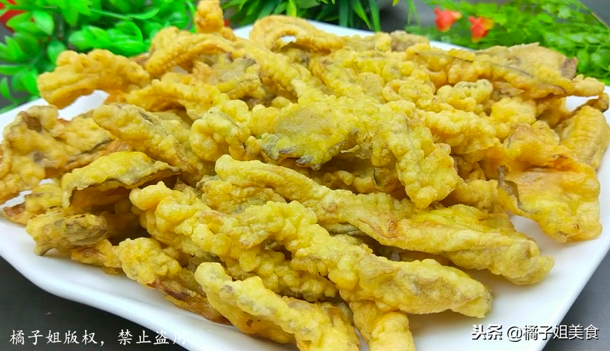 【油炸蘑菇】做法步驟圖 像吃雞肉 強烈推薦大家試一試-起舞食譜網