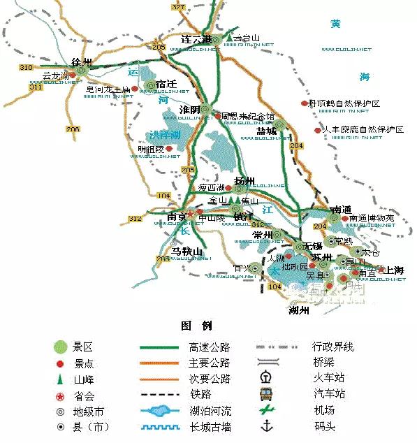 江西旅游地图，安徽江西旅游地图（全国旅游地图精简版）