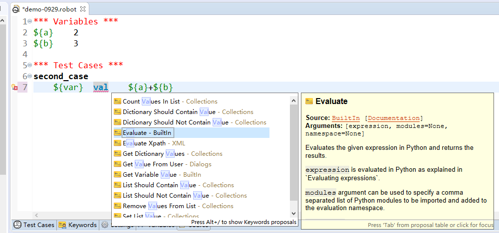 rf关键字 Robotframework-RED-RF关键字的查找与应用