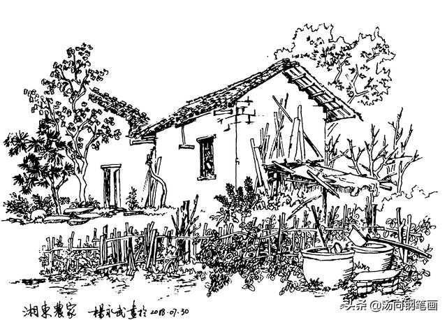 如何画钢笔简笔画，钢笔怎么画简笔画简单又漂亮（零基础真的可以学钢笔画）