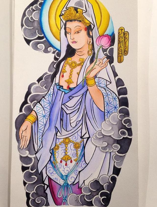 最简单的全臂纹身，《纹身手稿分享》日式整臂纹身