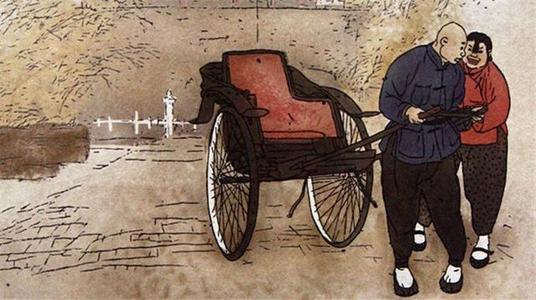 骆驼祥子黄包车简笔画，骆驼祥子黄包车简笔画怎么画（如果祥子不执著于买黄包车）