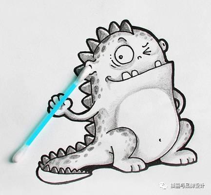 小恐龙怎么画，恐龙怎么画简单又好看（创意手绘丨他画出一只很有戏的小恐龙）