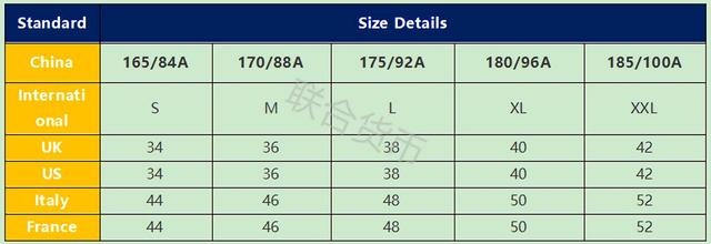 男士裤子尺码对照表，男裤子尺码对照表（男裤32码是什么尺寸）