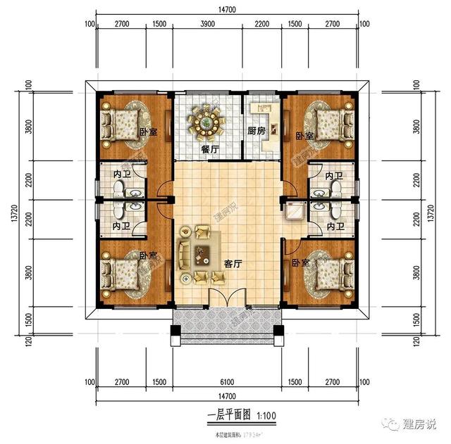 一层别墅效果图，一层别墅设计效果图大全带庭院（10款一层农村自建别墅）
