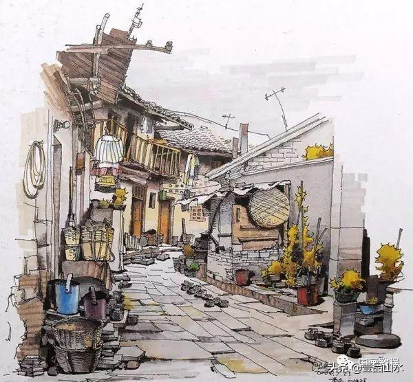 彩绘风景，彩绘风景图片简单 初学者（夏克梁的水彩手绘风景作品欣赏）