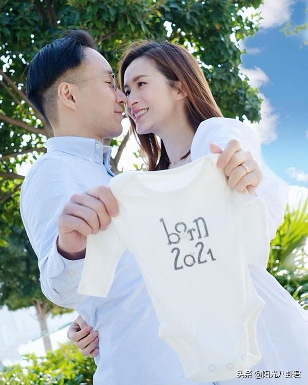 TVB最美女配520官宣产子，甜晒一家三口合影，豪门老公亲自剪脐带