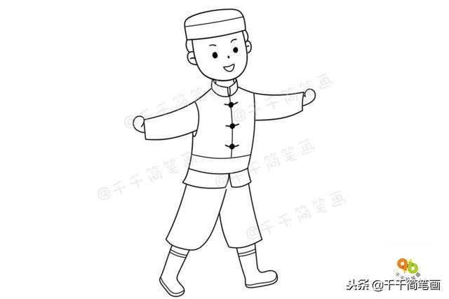 新疆小男孩简笔画图片